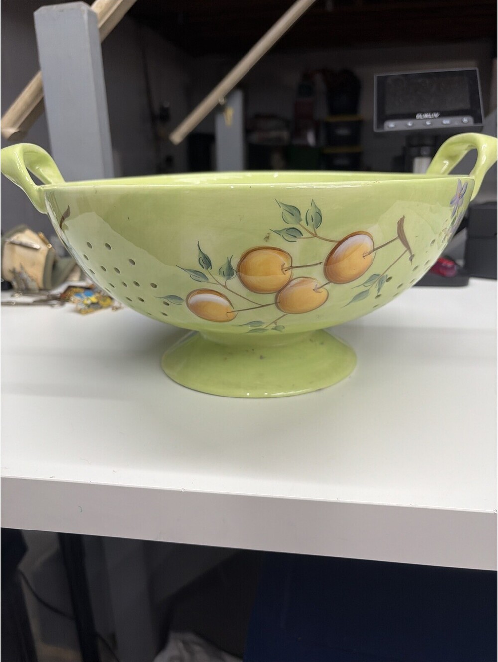Vintage Claire Murray Gibson Fruit & Berries Embellished Strainer/ Colander